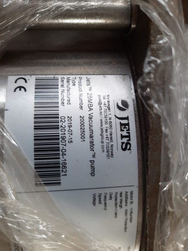 JETS 25MB VACCUMARATOR PUMP